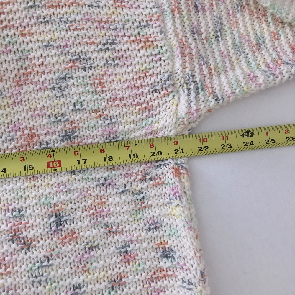Aerie Open Tie Back Multicolored Knit Crew Neck Pullover Sweater Size Small NWT - Picture 9 of 11